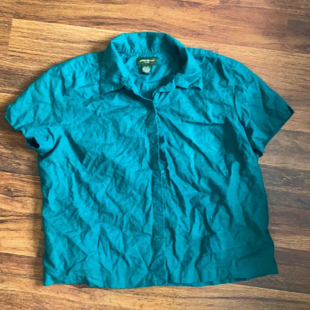 Vintage green cropped blouse. Beautiful condition size M. Like brand new!!!